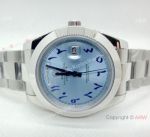 Rolex Day Date Ice Blue Replica Watch 40mm Stainless Steel Arabic Scripts Dial